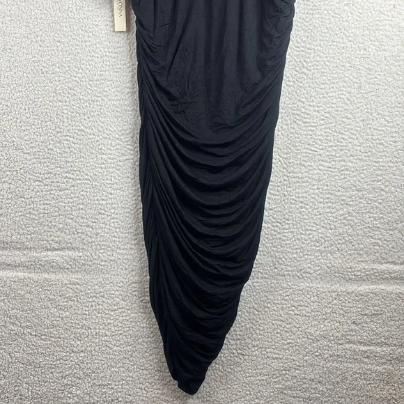 NWT Kiyonna Womens Black V Neck Ruch Bodycon Stretch Midi Dress Plus Size 2X - Picture 8 of 11